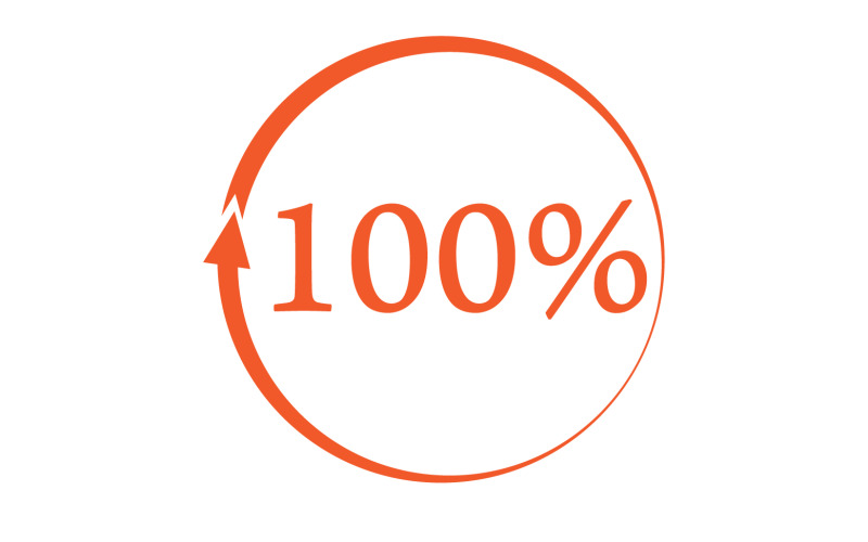 100 persent icon symbol logo version v2 Logo Template