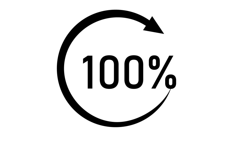 100 persent icon symbol logo version v3 Logo Template