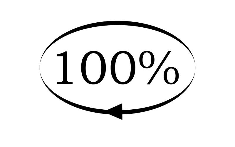 100 persent icon symbol logo version v8 Logo Template