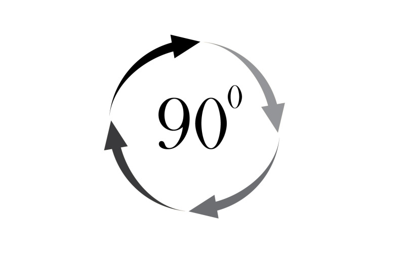 90 degree angle rotation icon symbol logo v14 Logo Template