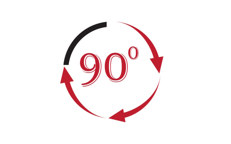 90 degree angle rotation icon symbol logo v15 Logo Template