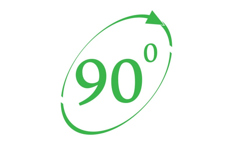 90 degree angle rotation icon symbol logo v18 Logo Template