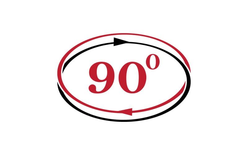 90 degree angle rotation icon symbol logo v20 Logo Template