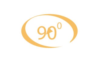90 degree angle rotation icon symbol logo v24