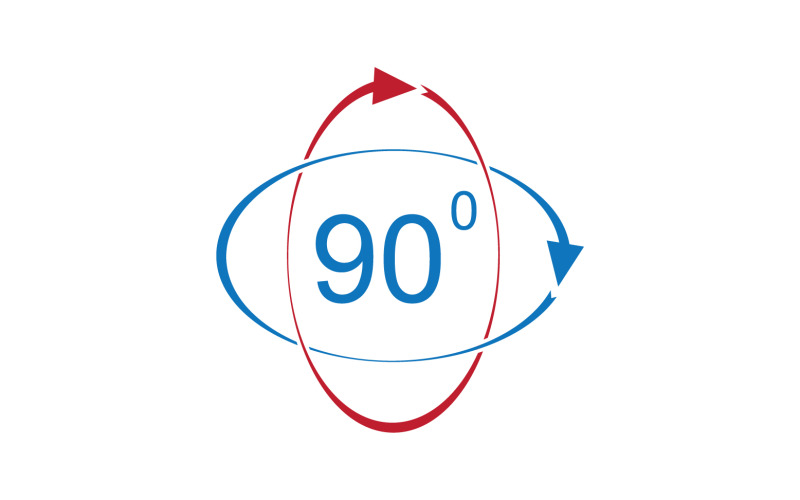 90 degree angle rotation icon symbol logo v25 Logo Template