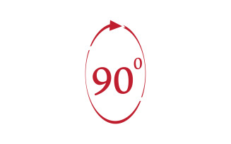90 degree angle rotation icon symbol logo v26