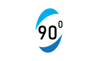 90 degree angle rotation icon symbol logo v27