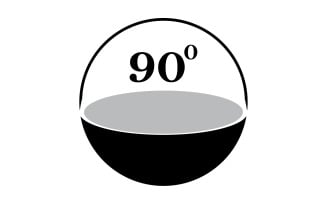 90 degree angle rotation icon symbol logo v28