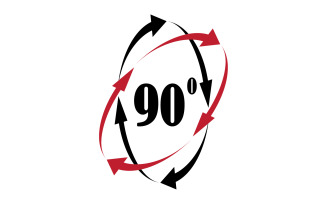 90 degree angle rotation icon symbol logo v29