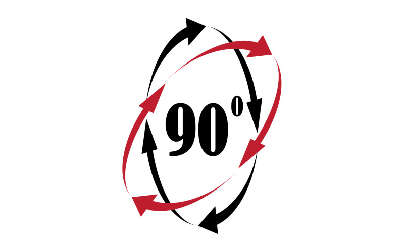 90 degree angle rotation icon symbol logo v29 Logo Template