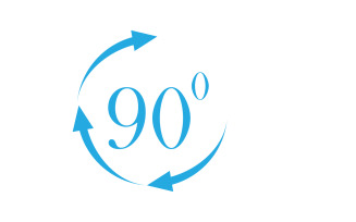 90 degree angle rotation icon symbol logo v30
