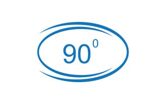 90 degree angle rotation icon symbol logo v33