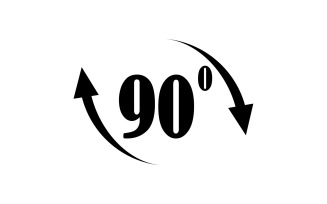 90 degree angle rotation icon symbol logo v37
