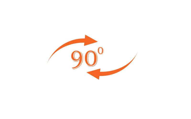 90 degree angle rotation icon symbol logo v39 Logo Template