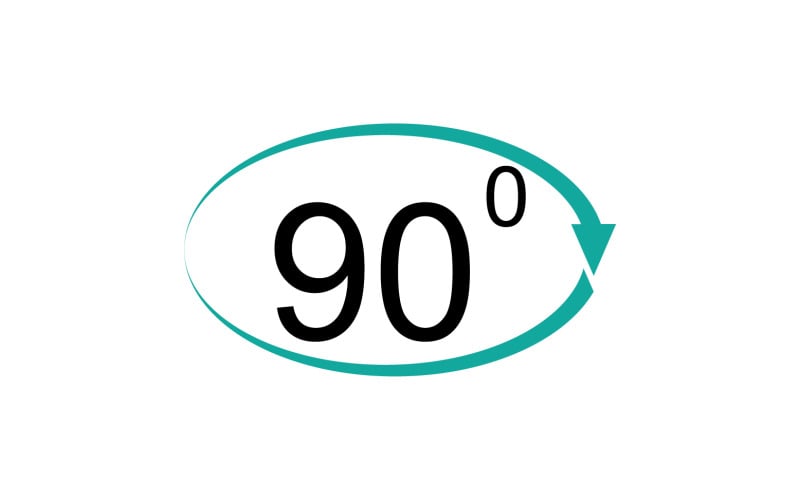 90 degree angle rotation icon symbol logo v41 Logo Template