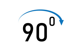 90 degree angle rotation icon symbol logo v43