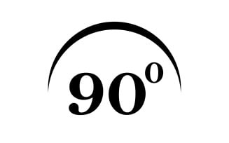 90 degree angle rotation icon symbol logo v52