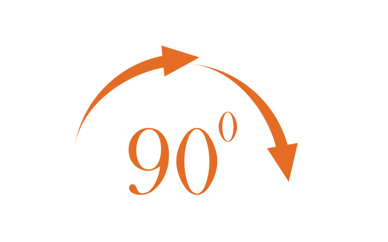 90 degree angle rotation icon symbol logo v54 Logo Template