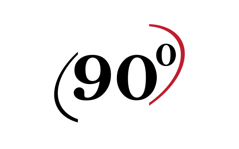90 degree angle rotation icon symbol logo v60 Logo Template