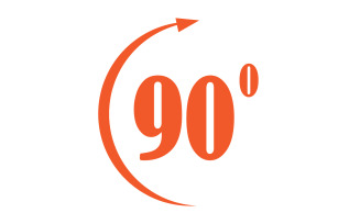 90 degree angle rotation icon symbol logo v61
