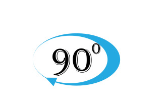 90 degree angle rotation icon symbol logo v7