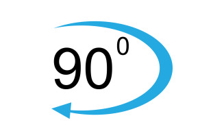 90 degree angle rotation icon symbol logo v9