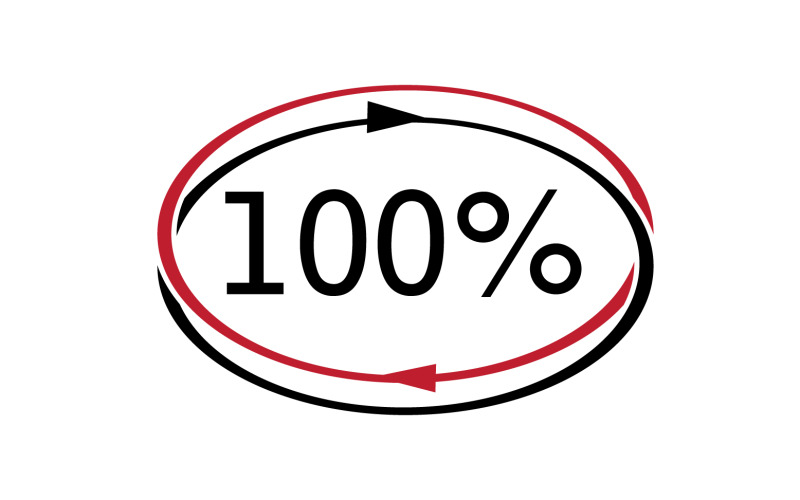 100 persent icon symbol logo version v20 Logo Template
