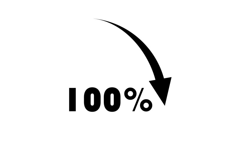 100 persent icon symbol logo version v21 Logo Template