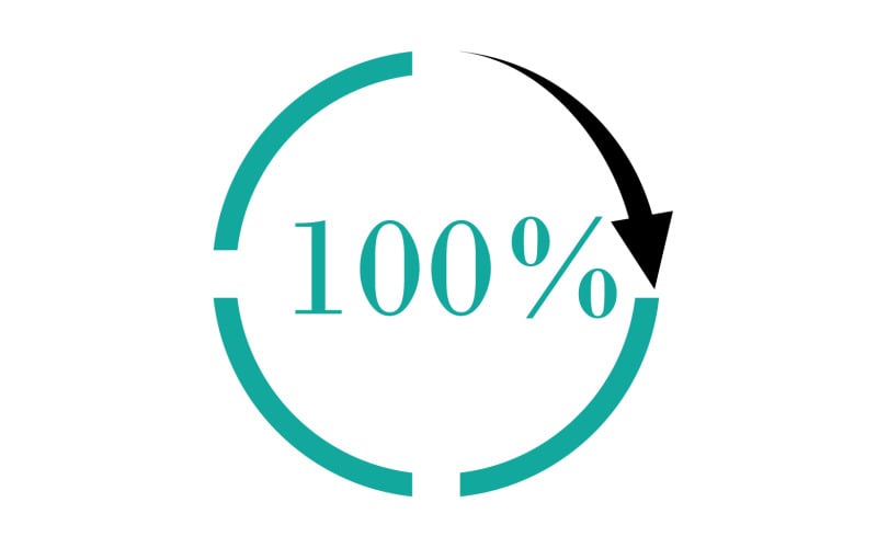 100 persent icon symbol logo version v22 Logo Template