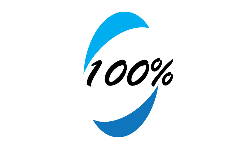 100 persent icon symbol logo version v27 Logo Template