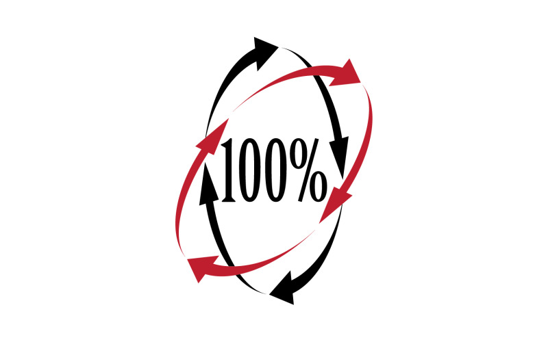 100 persent icon symbol logo version v29 Logo Template