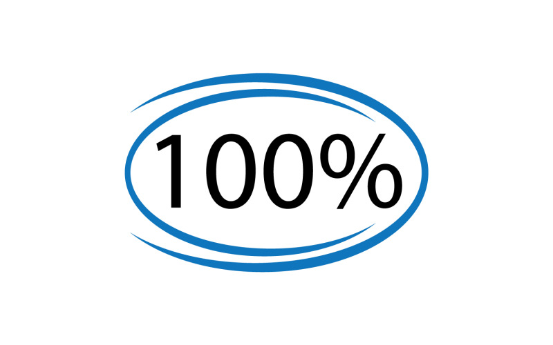 100 persent icon symbol logo version v33 Logo Template