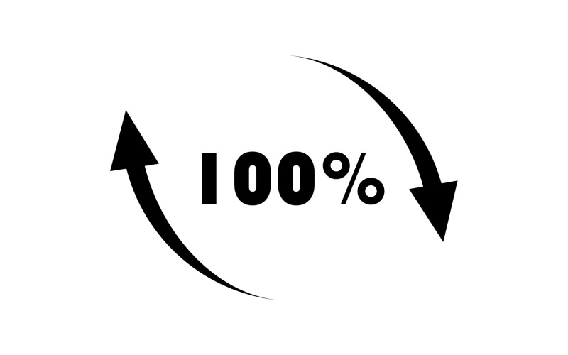 100 persent icon symbol logo version v37 Logo Template