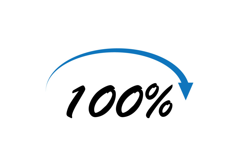 100 persent icon symbol logo version v43 Logo Template