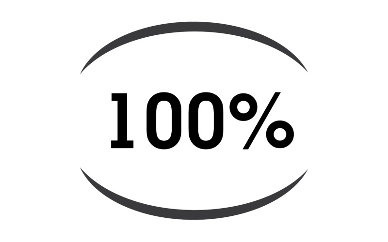 100 persent icon symbol logo version v48 Logo Template