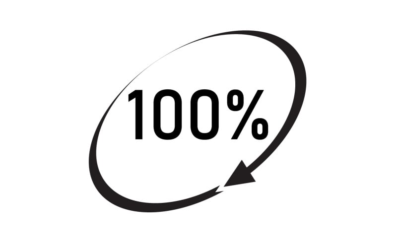 100 persent icon symbol logo version v51 Logo Template