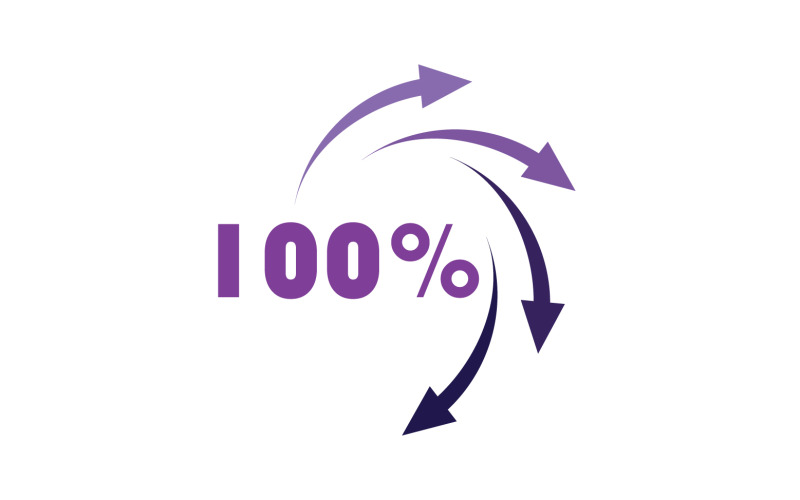 100 persent icon symbol logo version v53 Logo Template