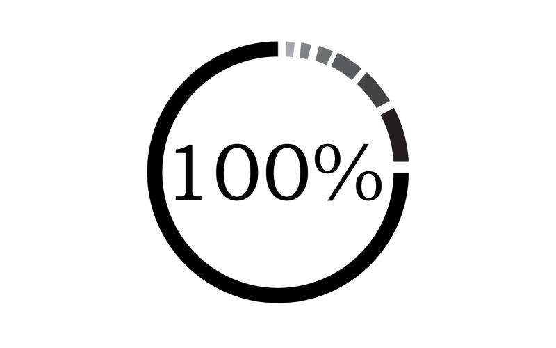 100 persent icon symbol logo version v56 Logo Template