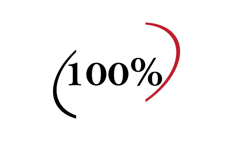 100 persent icon symbol logo version v60 Logo Template