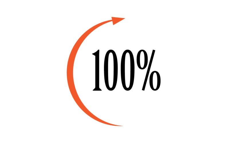 100 persent icon symbol logo version v61 Logo Template