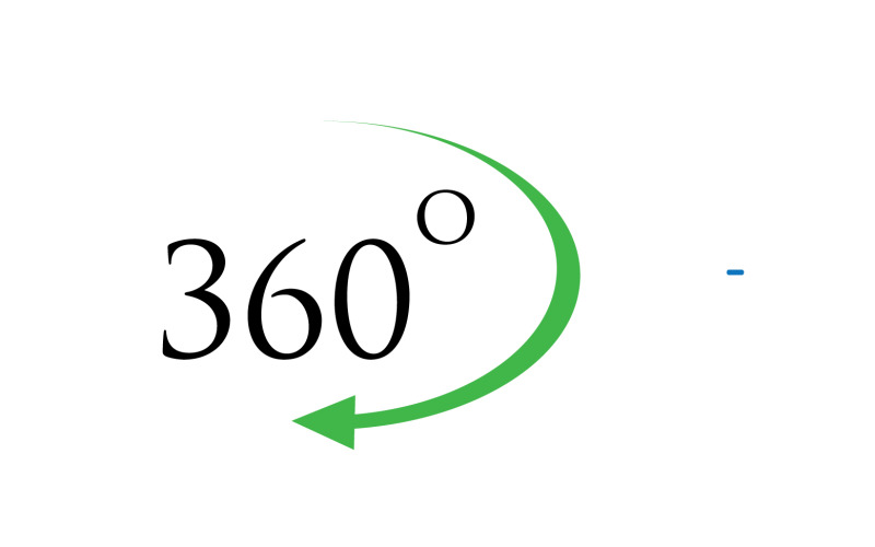 360 degree angle rotation icon symbol logo version v11 Logo Template