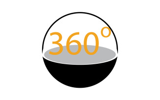 360 degree angle rotation icon symbol logo version v28
