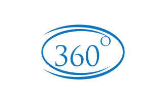 360 degree angle rotation icon symbol logo version v33