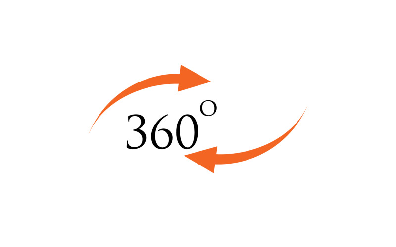 360 degree angle rotation icon symbol logo version v39 Logo Template
