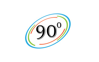 90 degree angle rotation icon symbol logo v63