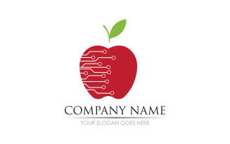 Apple fruits icon symbol logo version v10
