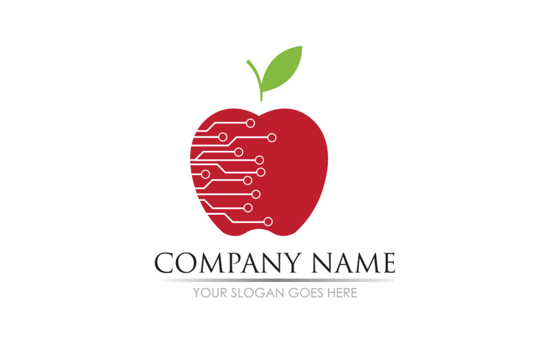Apple fruits icon symbol logo version v10 Logo Template