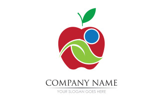 Apple fruits icon symbol logo version v21