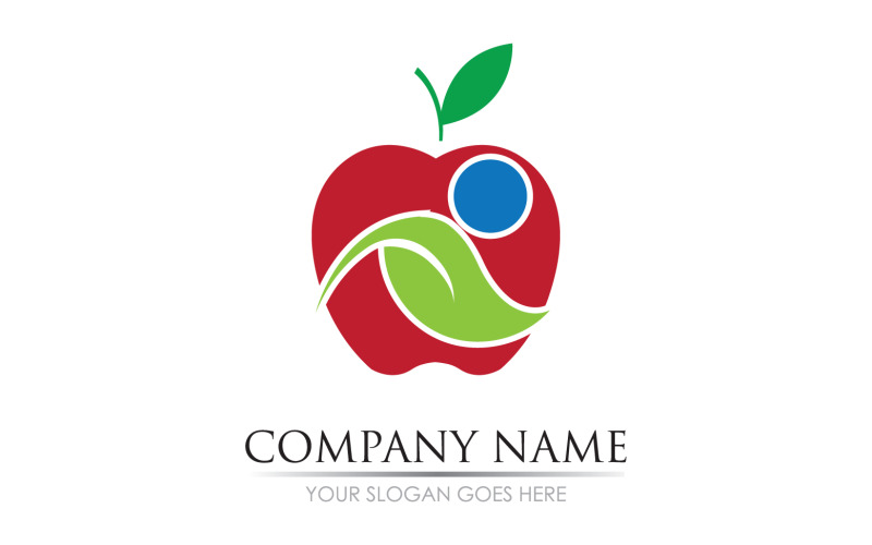 Apple fruits icon symbol logo version v21 Logo Template
