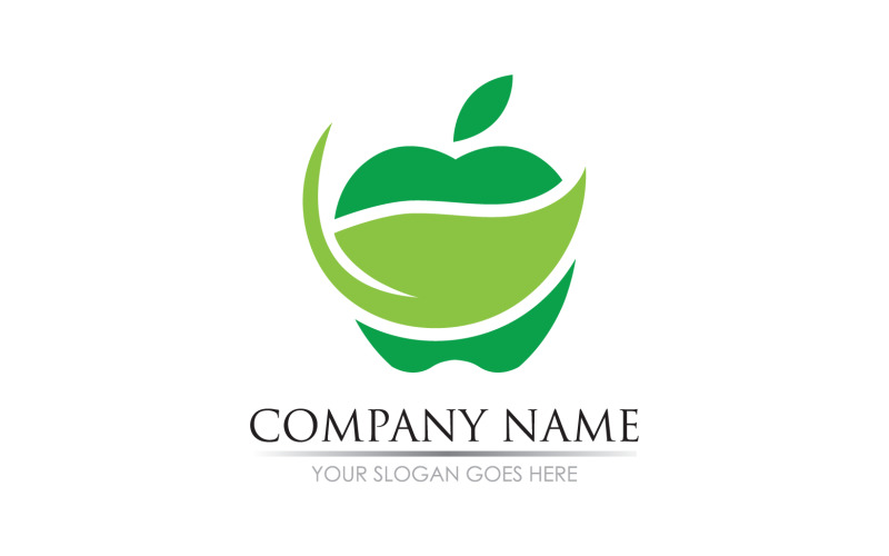 Apple fruits icon symbol logo version v40 Logo Template